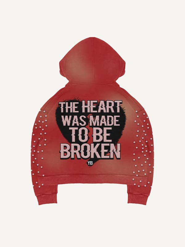 Eye&Graphic Print Zip Up Hooded Coat