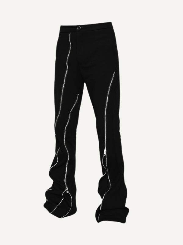 Split Zipper Slightly Wide Leg Jeans